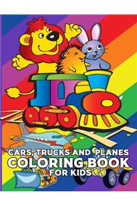 Cars, Trucks And Planes Coloring Book For Kids