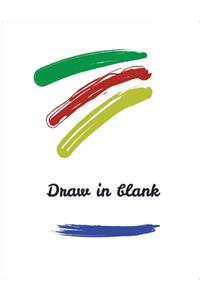 Draw in blank - paperback blank book white paper for drawing