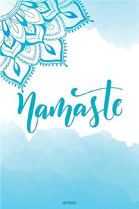 Namaste Notebook - Blue Watercolor