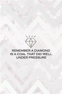 Remember A Diamond Is A Coal That Did Well Under Pressure