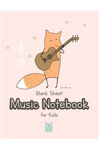 Blank Sheet Music Notebook for Kids