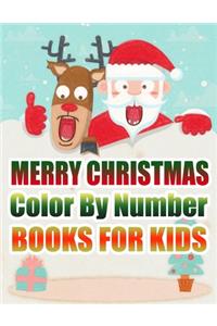 Merry Christmas Color By Number Books For Kids