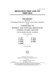 Miscellaneous public lands and forest bills