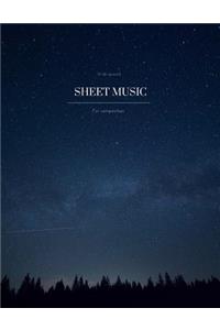 Wide Spaced Sheet Music for Composition
