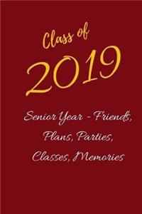 Class of 2019 Senior Year Friends, Plans, Parties, Classes, Memories