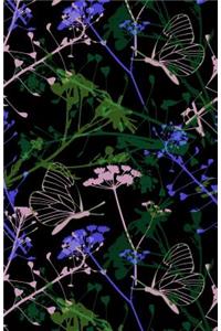 Pink Butterflies on Black Journal