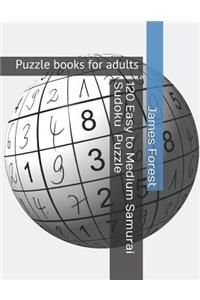 120 Easy to Medium Samurai Sudoku Puzzles