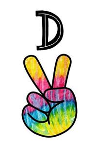 D: Monogrammed Peace Sign Letter D