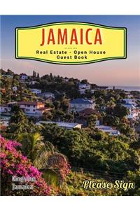 Jamaica Real Estate Open House Guest Book: Spaces for Guests