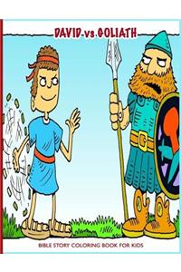 David vs Goliath Bible Story Coloring Book For Kids