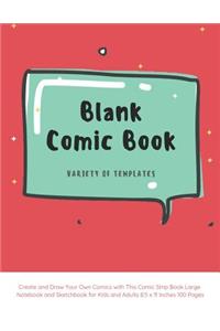 Blank Comic Book Variety of Templates
