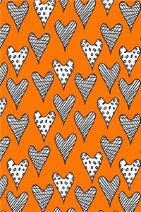 Bullet Journal Notebook Abstract Hearts Pattern 6