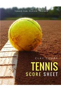 Clay Court Tennis Score Sheet
