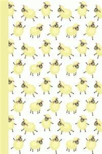 Journal: Baby Sheep (Yellow) 6x9 - Graph Journal - Journal with Graph Paper Pages, Square Grid Pattern