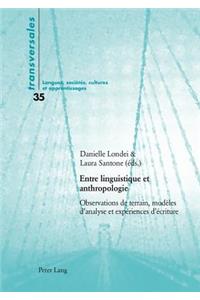 Entre Linguistique Et Anthropologie