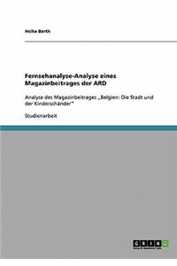 Fernsehanalyse-Analyse eines Magazinbeitrages der ARD