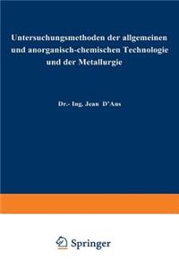 Untersuchungsmethoden der allgemeinen und anorganisch-chemischen Technologie und der Metallurgie