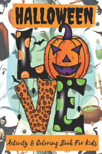 Halloween Activity & Coloring Book For Kids
