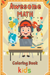 Awesome Math coloring book kids
