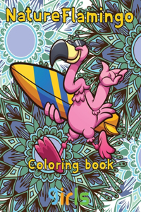 Nature Flamingo Coloring book girls