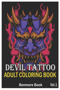 Devil Tattoo Adult Coloring Book