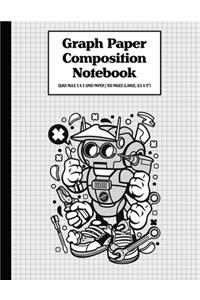 Graph Paper Composition Notebook Quad Rule 5x5 Grid Paper - 150 Sheets (Large, 8.5 x 11