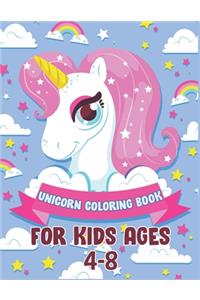 Unicorn Coloring Book For Kids Ages 4-8