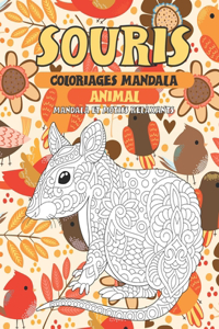 Coloriages Mandala - Mandala et motifs relaxants - Animal - Souris