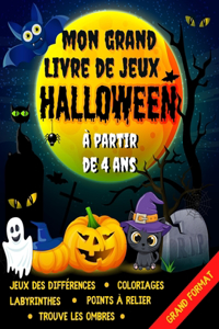 Mon Grand Livre de Jeux Halloween à Partir de 4 ans