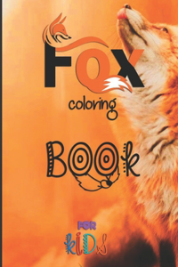Fox coloring book for kids