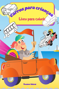 Carros para crianças - Livro para colorir