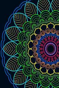 Floral Mandala Abstract Notebook Journal 8.5X11 Lined 120 Pages