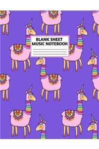 Blank Sheet Music Notebook