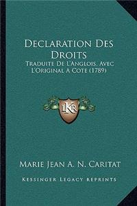 Declaration Des Droits