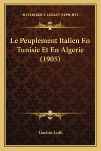 Peuplement Italien En Tunisie Et En Algerie (1905)