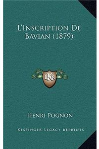 L'Inscription De Bavian (1879)