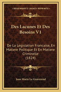 Des Lacunes Et Des Besoins V1
