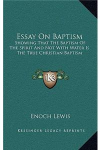 Essay On Baptism