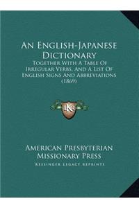 English-Japanese Dictionary an English-Japanese Dictionary