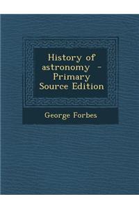 History of Astronomy