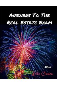 Answers to the Real Estate Exam: Real Estate Training Institute