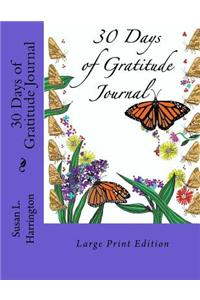 30 Days of Gratitude Journal LP: Large Print Edition