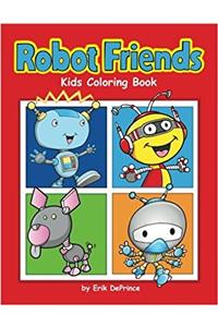 Robot Friends kids coloring book