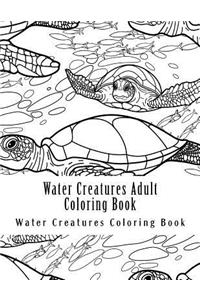 Water Creatures Adult Coloring Book