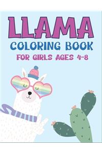 Llama Coloring Book for Girls Ages 4-8