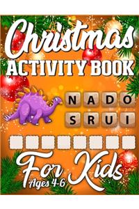 Christmas Activity Book For Kids Ages 4-6