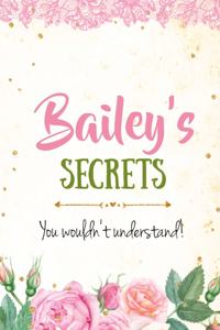 Bailey's Secrets personalized name notebook for girls and women
