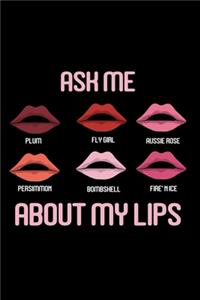 Kussmund Notizbuch Frage mich nach meinen Lippenstift