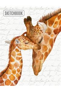 Mother & Baby Giraffes Sketchbook