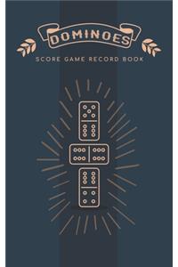 Dominoes Score Game Record Book